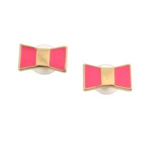 KATE SPADE Enamel Bow Stud Earrings Fuchsia